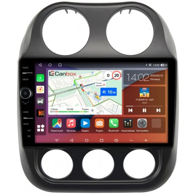Штатная магнитола Jeep Compass, Liberty (Patriot) 2009-2016 Canbox H-Line 7854-10-810 на Android 10 (4G-SIM, 6/128, DSP, QLed)
