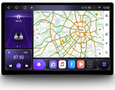 Магнитола под рамки 9", 10", 12.3" Kuberg KP-13-6128-TS10 13 дюймов на Android 12 (4G-SIM, 6/128, DSP, QLed)
