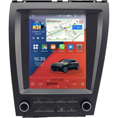 Штатное головное устройство Lexus ES 5 2006-2012 (для авто без монитора) Canbox PRO-Line (Tesla style) 9.7 дюймов 12/256 7884-1312-76 на Android 13 (4G-SIM, DSP, QLed)