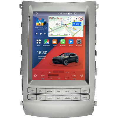Штатное головное устройство Hyundai ix55, Veracruz 2006-2015 Canbox PRO-Line (Tesla style) 9.7 дюймов 6/128 7882-1312-133 на Android 13 (4G-SIM, DSP, QLed)