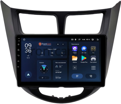 Штатное головное устройство Hyundai Solaris, Accent 4 2010-2019 (черная, матовая) Teyes CC3L WIFI 2/32 9 дюймов RM-9-2093 на Android 8.1 (DSP, IPS, AHD)