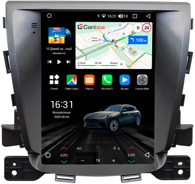 Штатное головное устройство JAC M5 2011-2024 Canbox (Tesla style) 9.7 дюймов 2/32 GT096-1312-98 на Android 10 (QLed, DSP, CarPlay)