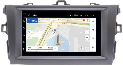 Магнитола в штатное место 2 din Toyota Corolla 10 2006-2013 (серая) OEM на Android 10 (CarPlay, AHD, 1/32) (RK7-RP-TYCV14Xc-11)
