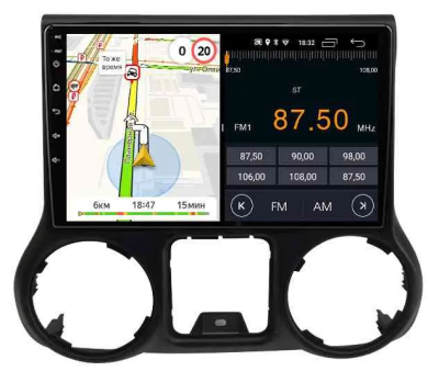 Магнитола для Jeep Wrangler 2015-2016 Parafar на Андроид 12.0 PF099RGu