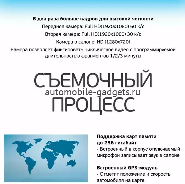 Blackvue DR750X-3CH PLUS Видеорегистратор с 3-я камерами