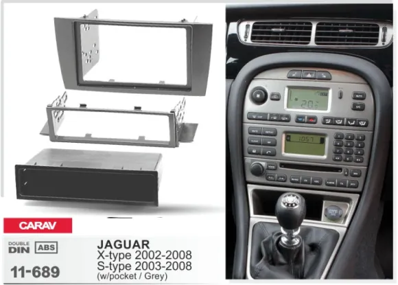 Магнитола в штатное место 2 din Jaguar X-Type, S-Type 1998-2008 (серая) Teyes CC2L 1/16 7 дюймов RP-11-689-292 на Android 8.1 (DSP, AHD)
