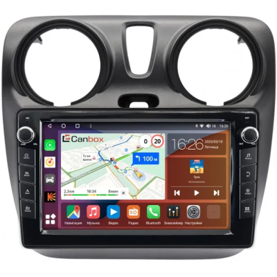 Штатная магнитола Canbox H-Line 7823-9-2819 для Renault Dokker 2012-2021 на Android 10 (4G-SIM, 4/64, DSP, IPS) С крутилками