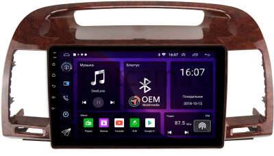 Штатная магнитола Toyota Camry XV30 2001-2006 (под дерево) Canbox RS9-961 1.5/32 Android 10 (IPS, DSP, CarPlay)