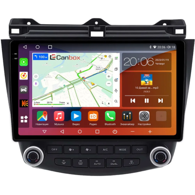 Штатная магнитола Honda Accord 7 2002-2008 (Тип 2) Canbox EVO 2K 5830-10-2150 на Android 14 (4G-SIM, 12/256, DSP, QLed, AI, 360)