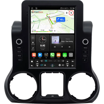 Штатное головное устройство Jeep Wrangler 3 (JK) 2011-2014 Canbox (Tesla style) 9.7 дюймов 4/64 GTR096-1312-207 на Android 10 (QLed, DSP, CarPlay)