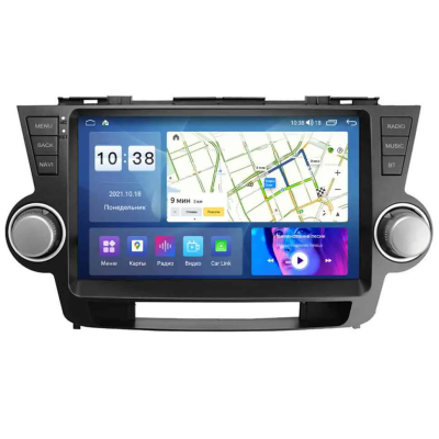 Магнитола для Toyota Highlander 2007-2013 Parafar на Андроид 12.0 PF035T3LUX3RGu