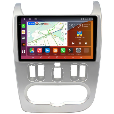 Штатная магнитола Renault Logan, Sandero 2009-2015 Canbox EVO 2K 5814-9181 на Android 14 (4G-SIM, 4/64, DSP, QLed, AI, 360)