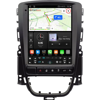 Штатное головное устройство Opel Astra J 2009-2018 (авто с кнопкой SPORT) Canbox (Tesla style) 9.7 дюймов 4/64 GTR096-1312-198 на Android 10 (QLed, DSP, CarPlay)