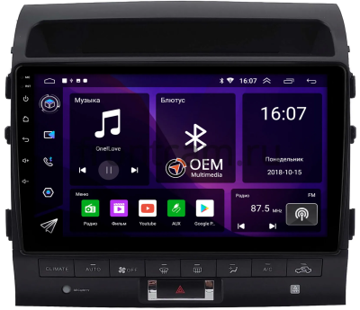 Штатная магнитола Toyota Land Cruiser 200 2013-2015 (Тип A, can LZ) OEM RK10-2572 на Android 10 (CarPlay, AHD, 1/32)