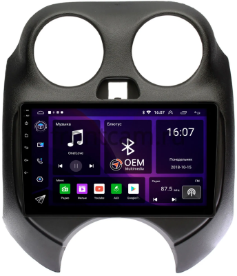 Штатная магнитола Canbox GT9-9100 для Nissan March (K13) 2010-2013 на Android 10 (IPS, DSP, CarPlay)