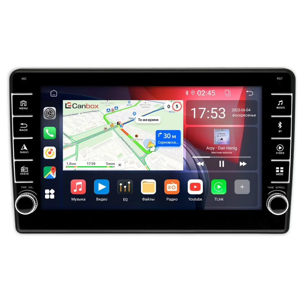 Штатная магнитола Mitsubishi ASX, Lancer 10, Outlander 3, Montero Sport 3, Pajero Sport 2, Pajero Sport 3, L200 5, Pajero 4, Delica D:5 2009-2024 Canbox BGTR9-9307 4/64 Android 10 (IPS, DSP, CarPlay)