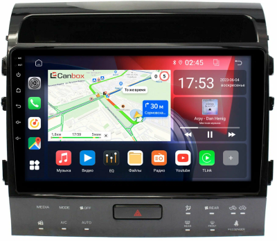 Штатная магнитола Toyota Land Cruiser 200 2013-2015 для авто с Navi (Тип B) Canbox RS10-1202 1.5/32 на Android 10 (IPS, DSP, CarPlay)