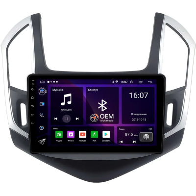 Штатная магнитола OEM RK9-0663 для Chevrolet Cruze 2012-2016 (черно-серая, матовая) на Android 10 (CarPlay, AHD, 1/32)