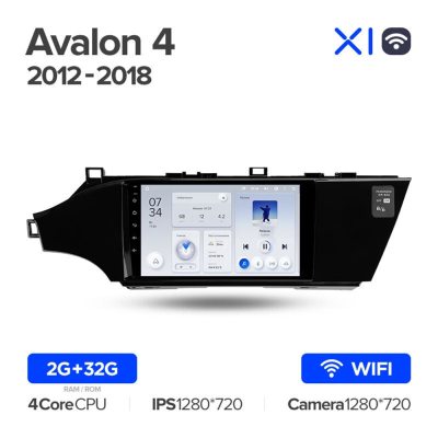 Штатное головное устройство Toyota Avalon 4 2012-2018 (глянцевая) Teyes X1 WIFI 2/32 9 дюймов RM-9-0310 на Android 8.1 (DSP, IPS, AHD)