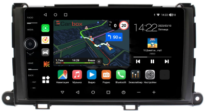 Штатная магнитола Toyota Sienna 3 2010-2014 Canbox M-Line 7840-9-202 Android 10 (4G-SIM, 2/32, DSP, QLed)
