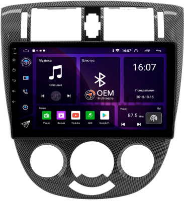 Штатная магнитола Daewoo Nubira 3 2003-2004, Gentra 2 2013-2015 (цвет карбон) Canbox RS10-0689 1.5/32 на Android 10 (IPS, DSP, CarPlay)