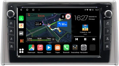 Штатная магнитола Canbox M-Line 7825-10-3237 для Toyota RAV4 5 (XA50) 2018-2024 на Android 10 (4G-SIM, 2/32, DSP, QLed) С крутилками