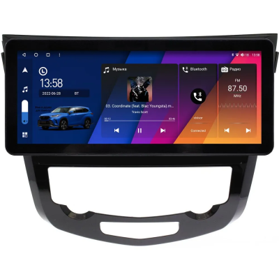 Штатная магнитола Nissan Qashqai 2, X-Trail (T32) 2013-2022 (авто с климат-контролем) 12.3 дюйма Canbox H-Line 7819-1009/1010 на Android 10 (4G-SIM, 8/256, DSP, QLed) Audi Style
