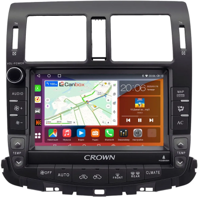 Штатная магнитола Toyota Crown (S200) 2008-2012 (Для авто без монитора) Canbox EVO 2K 5833-9-5376 на Android 14 (4G-SIM, 16/512, DSP, QLed, AI, 360)