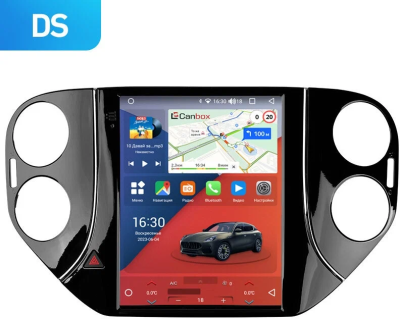 Штатное головное устройство Volkswagen Tiguan 2007-2017, Golf Plus 2005-2014 Canbox PRO-Line (Tesla style) 9.7 дюймов 8/256 7883-1312-46 на Android 13 (4G-SIM, DSP, QLed)