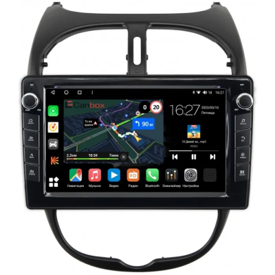 Штатная магнитола Peugeot 206 1998-2012 Canbox M-Line 7821-9117 Android 10 (4G-SIM, 2/32, DSP, IPS) С крутилками