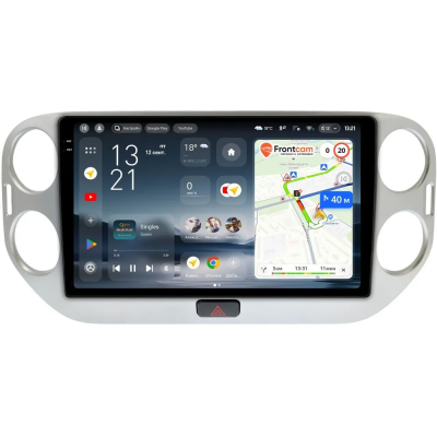 Штатное головное устройство Teyes CC4 Pro 2K 8/128 10.36 дюймов RM-10-077 для Volkswagen Tiguan 2007-2011 на Android 13 (4G-SIM, DSP, QLed, AI)