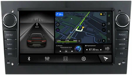 Opel Astra H 2004-2015, Antara, Agila A, Combo C, Zafira B, Vectra С, Corsa С, D, Meriva A, Omega B, Tigra B, Vita C, Vivaro A Canbox M-Line 7655 2/32 на Android 10 (4G-SIM, DSP, IPS) Черная