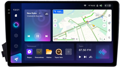 Штатное головное устройство Teyes CC3 2K 360 6/128 9.5 дюймов RM-9-770 для SsangYong Kyron, Korando Sports, Actyon, Actyon Sports 2005-2017 на Android 10 (4G-SIM, DSP, QLed)