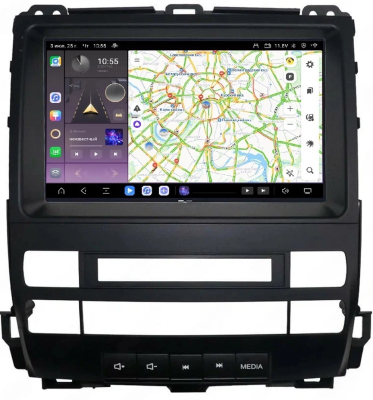 CarMedia SF-9696-1-OL-9009-Q-TS105 штатная магнитола для Toyota Land Cruiser Prado 120, Lexus GX 470 (2002-2009) на Android 14 c 6GB, DSP, 4G