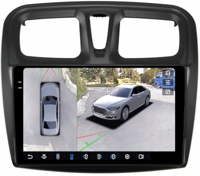 FarCar S500 Bx3051M 360 штатная магнитола для Renault Logan, Sandero 2013+ на Android 14 c 6Gb, DSP, 4G