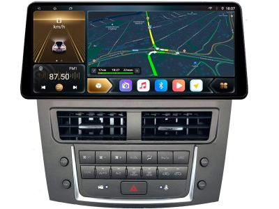 Штатная магнитола Lexus IS 2005-2016 12,3 дюйма Carmedia KP-1230-1052-Q на Android 12 (4G-SIM, 6/128, DSP, QLed) BMW Style