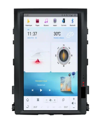 Carmedia ZF-1806L-GE ("Тесла-стиль") штатная магнитола для Toyota LC 200 (2007-2015) на Android 13 c 8GB, DSP, 4G