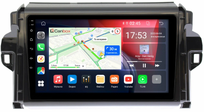 Штатная магнитола Toyota Fortuner 2 2015-2024 Canbox RS9-9106 1.5/32 Android 10 (IPS, DSP, CarPlay)
