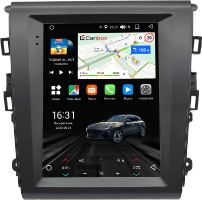 Штатное головное устройство Ford Mondeo 5 2014-2023, Fusion 2 (North America) 2012-2016 Canbox (Tesla style) 9.7 дюймов 2/32 GT096-1312-185 на Android 10 (QLed, DSP, CarPlay)