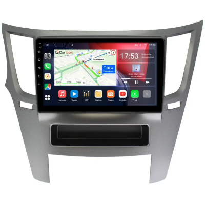 Штатная магнитола Subaru Legacy 5, Outback 4 2009-2014 (серая, левый руль) Canbox EVO 5811-9051 на Android 14 (4G-SIM, 6/128, DSP, QLed, AI, 360)