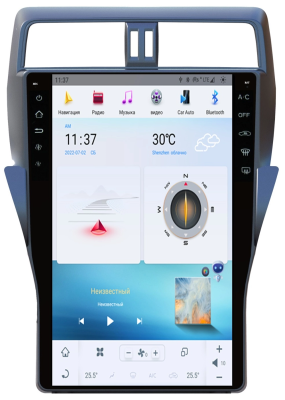 Carmedia ZF-1805-Q6 ("Тесла-Стиль") магнитола 13,6" для Toyota LC Prado 2017+ на Android 11, 8/128GB, DSP, 4G