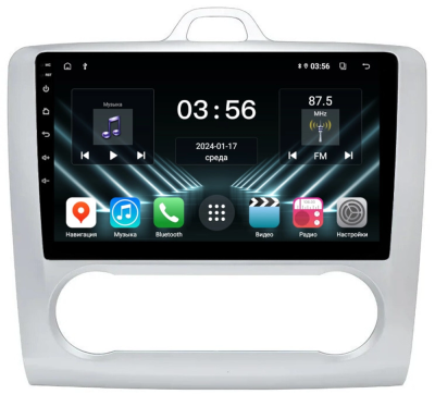 FarCar D003M Штатная магнитола для Ford Focus 2 2004-2011 (климат) на Android 13 c 2GB