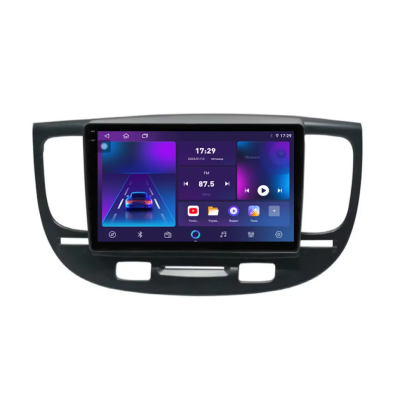 Магнитола для Kia Rio 2005-2011 матовая черная Parafar на Андроид 13.0 PF887LUX1RN2K