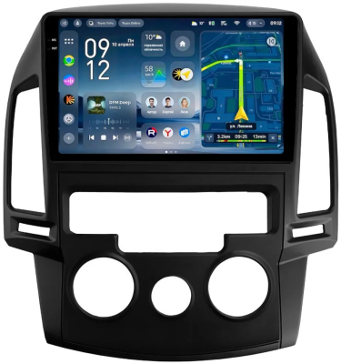 Штатное головное устройство Hyundai i30 2007-2012 (авто без климат-контроля) Teyes CC4 Pro 2K 8/128 9.5 дюймов RM-9201 на Android 13 (4G-SIM, DSP, QLed, AI)