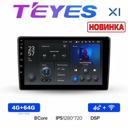 Штатное головное устройство Nissan Cube 3 (Z12) 2008-2020 (правый руль) Teyes X1 4G 4/64 10 дюймов RM-10-351 на Android 10 (4G-SIM, DSP)