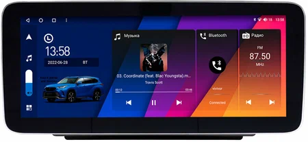 Штатная магнитола Ford Explorer 5 2010-2019 12.3 дюйма Canbox M-Line 7712-0066 на Android 10 (4G-SIM, 2/32, DSP, QLed) Mercedes Style