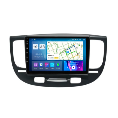 Магнитола для Kia Rio 2005-2011 матовая черная Parafar на Андроид 13.0 PF887LUX1MHD