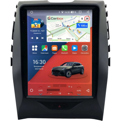 Штатное головное устройство Ford Edge 2 2015-2024 Canbox PRO-Line (Tesla style) 9.7 дюймов 6/128 7882-1312-221 на Android 13 (4G-SIM, DSP, QLed)