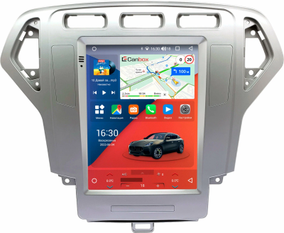 Штатное головное устройство Ford Mondeo 4 2006-2010 (серебряная) Canbox PRO-Line (Tesla style) 9.7 дюймов 12/256 7884-1312-190 на Android 13 (4G-SIM, DSP, QLed)