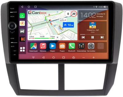 Штатная магнитола Subaru Forester 3, Impreza 3 2007-2013 Canbox PRO-Line 7874-9080 на Android 13 (4G-SIM, 6/128, DSP, QLed)